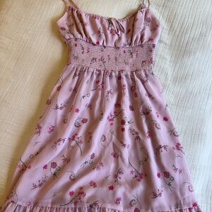 Wilfred Bellow Mini Dress Pink Floral